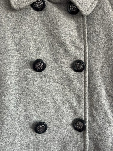 Zara Coat Grey Wool Blend Size Small UK 8 - Picture 2 of 5