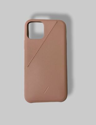 $50 Native Union Pink Leather Lightweight Cover Clic Card iPhone 11 Pro Case