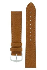 New 20mm Hirsch Golden Brown Textured Leather Watch Strap 01009010-2-22