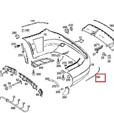 Neu MB C W204 Stoßstange hinten links Zierleiste Chromblende A2048850921