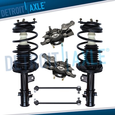 Front Steering Knuckles Hub Bearings Struts Springs Sway Bars for Hyundai Accent