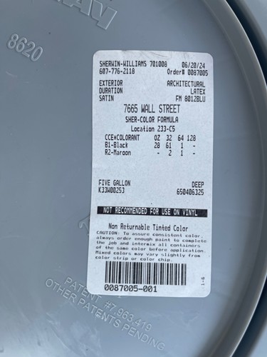 Sherwin Williams Duration Satin Exterior Paint - Wall Street Gray - 5 ...