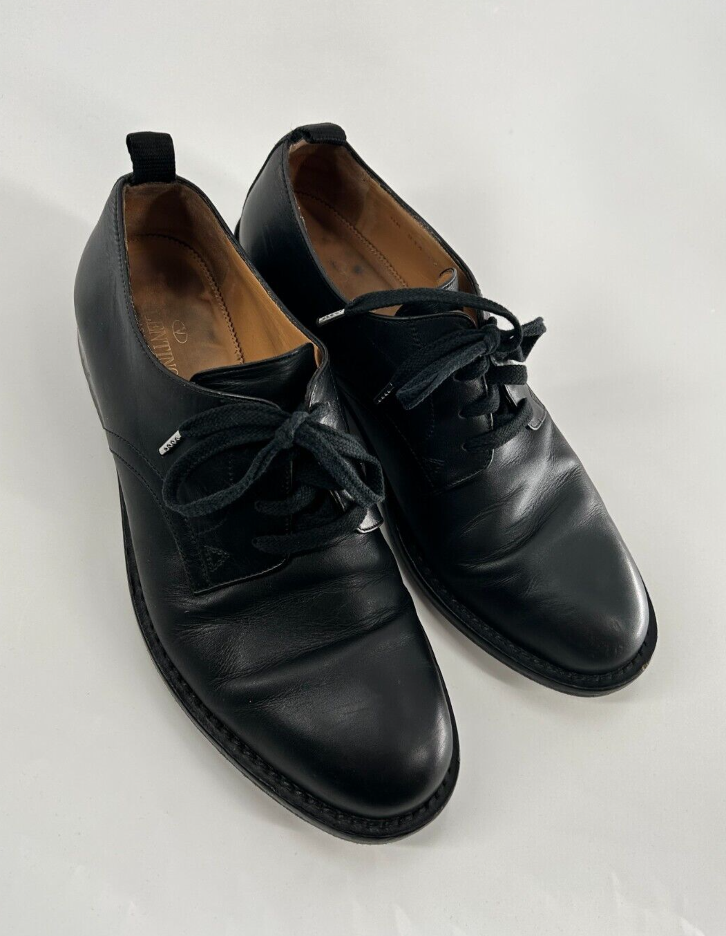 SAOLA Scarpe uomo Valentino Garavani Derby nere stringate suola a strappo taglia 45 5 US 11 5