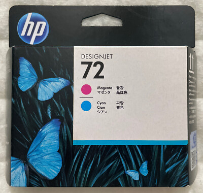 HP 72 Cyan Magenta Printhead C9383A DesignJet New OEM Sealed Retail Box FreeShip