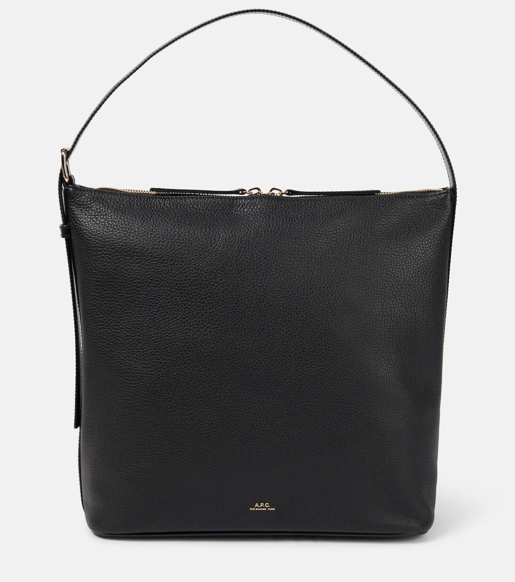 NEW 680$ A.P.C APC VERA HANDBAG SMOOTH CALF LEATHER BLACK NEW 100