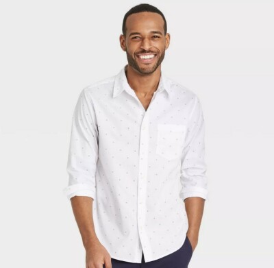 bulk white dress shirts 24 Pack Men's Long Sleeve Stretch Dress Shirt in White / Medium