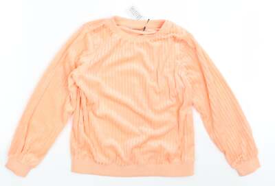 Collective Damen orange U-Boot-Ausschnitt Polyestermischung Pullover Größe 8