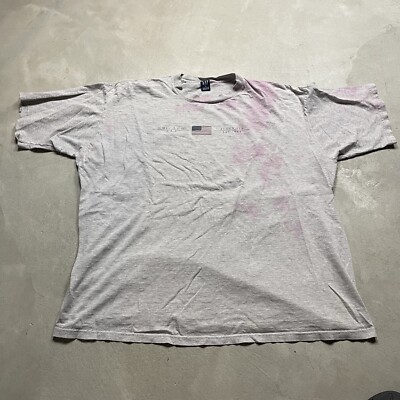 トップス 90's OLD GAP Border L/S Tee MADE IN USA 90s Vintage Gap T Shirt XL Distressed Chicago USA Flag Spell Out