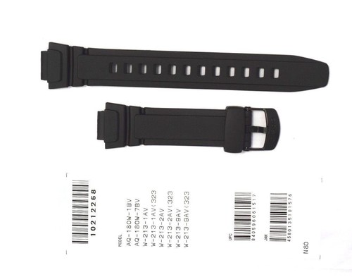 CASIO ORIGINAL WATCH BAND: 10212268 AQ-180 W-213 Black Resin Band  840596061517 | eBay