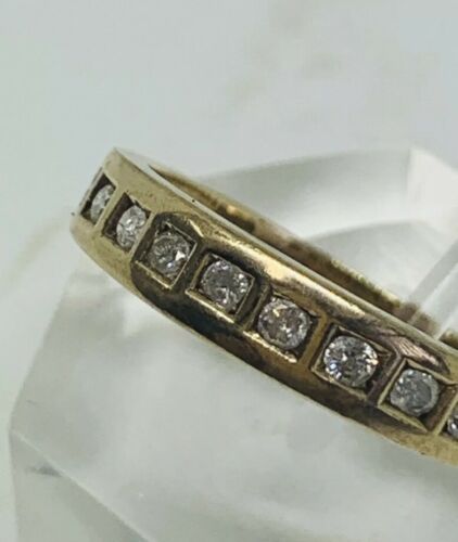 9ct Yellow Gold Hallmarked Ladies Solid CZ Ring All Sizes Available J-S 1.8gr