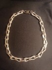 Ann Taylor Crystal Bow Link Necklace Silvertone Pave MINT Beautiful  — photo 1