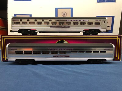 Mth Atlantic Coast Line Plated 70� Aluminum Sleeper/Diner Passenger Set MT-6601