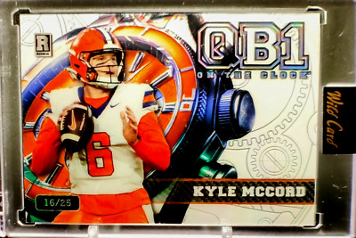 2025 Wild Card QB1 Kyle McCord 16/25 White/Orange Watch Double
