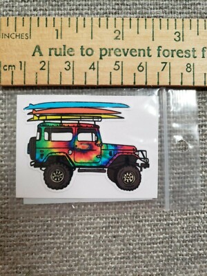 Surfboards & Jeep 2 1/2'' Off the Hook Vinyl Sticker