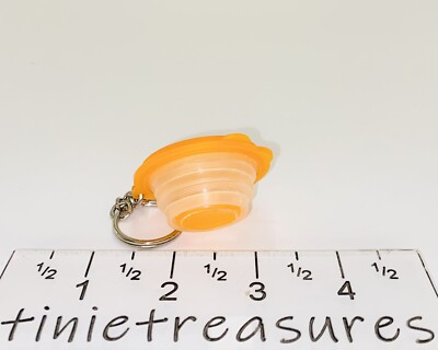 Tupperware keychain Mini flat out Bowl In orange tinietreasures