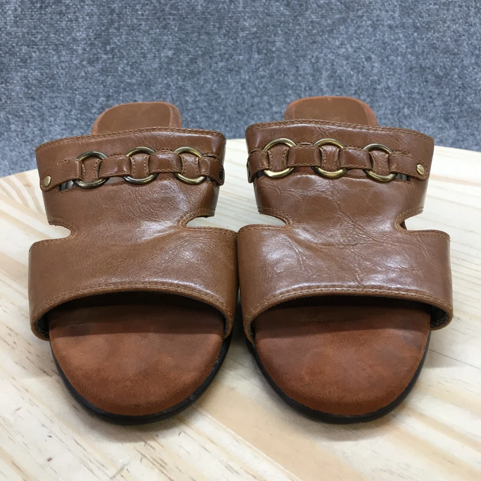 A2 By Aerosoles Sandals Womens 9.5 M Base Board Casual Slip On Heels Slide Brown - Image 4 of 4