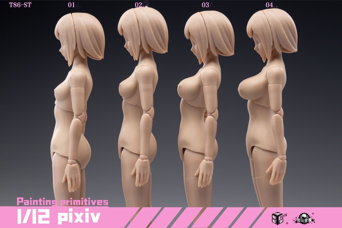 T86-ST03-B: 86Toys 1/12 scale female body (Tan, large chest) | eBay