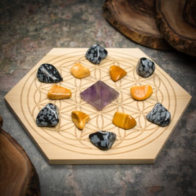 HSFY: Stress Relief Mini Crystal Grid Set - Crystal Grid Set