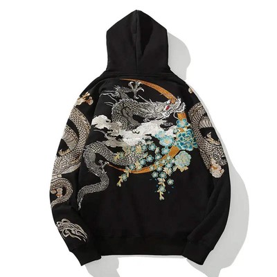Embroidered Dragon Hoodie