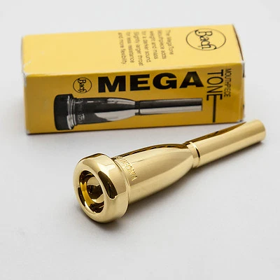 Bach Megatone 1E 24K Gold Trumpet Mouthpiece NEW!