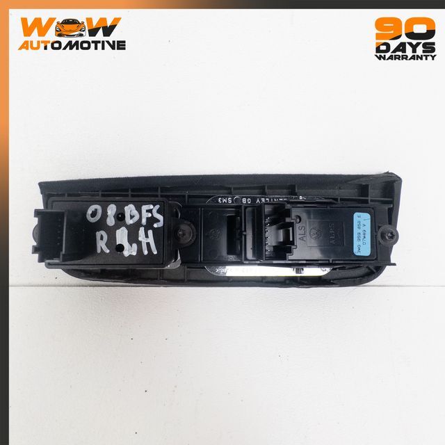 06-13 BENTLEY CONTINENTAL FLYING SPUR REAR LEFT WINDOW REGULATOR SWITCH TRIM OEM