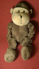 18" FLOPPY BROWN TAN MONKEY ARMS LEGS Stretch FEET SQUEAK SOUND plush stuffed