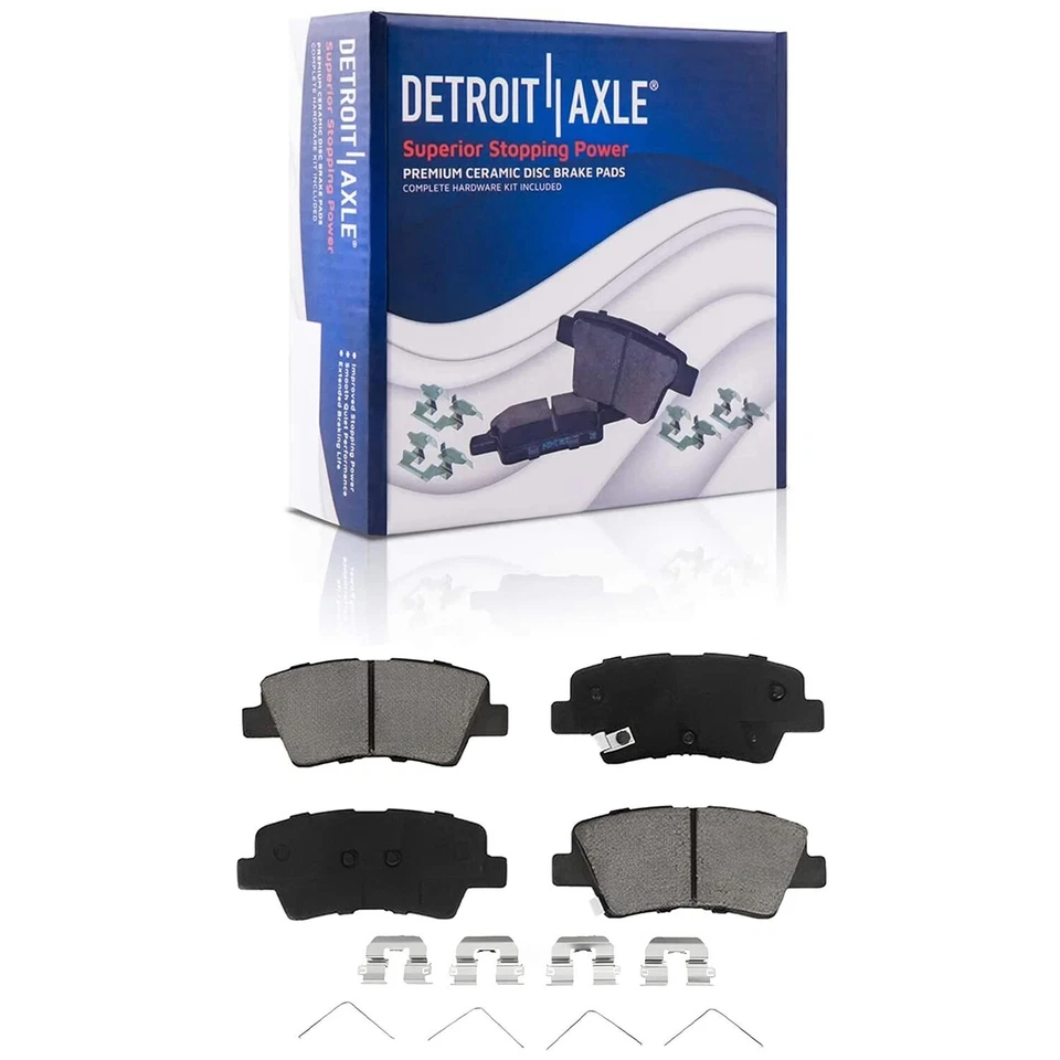 Front Drilled Rotors Ceramic Brake Pads for 2017 2018 2019 2020 Hyundai Elantra - Image 4 of 4