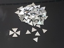  100 pieces, Triangle Silver Glass Mirror, Aprox 1x1x1 cm, Art&Craft, 1mm Thick