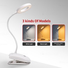 LED Dimmbar Klemmleuchte Leselampe Flexibel Schreibtischleuchte Kabellos USB
