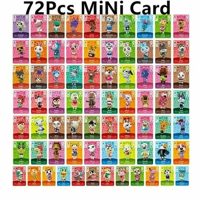 72 Animal Crossing New Horizons Amiibo Mini NFC Cards RV For Nintendo Switch