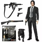 John Wick Chapter 2 Action Figure w/ Dog PVC Collectible Toy Gift for Fans