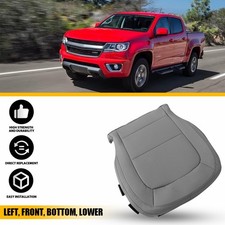 For 2015 2016 2017 18-2022 Chevy Colorado Left Bottom Leather Seat Cover Gray Ev