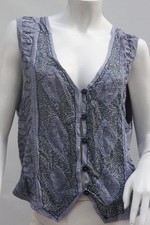 Vintage 90s Indian Embroidered Rayon Vest Boho Hippie Cottagecore