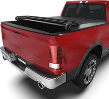 Soft Quad Fold Truck Bed Tonneau Cover Compatible With Dodge Ram 1500 2002-2025