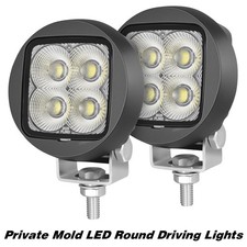 2x 3 Round Driving Flood Lights Led Work Light Bar Fog Lamps Pickup Suv Truck