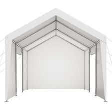 Zeltgarage 6x3x3,6m Carport Garagenzelt Lagerzelt Partyzelt Autoüberdachung Weiß