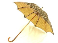 LOUIS VUITTON Monogram Wood Umbrella Parasol Brown Authentic LV Vintage RARE