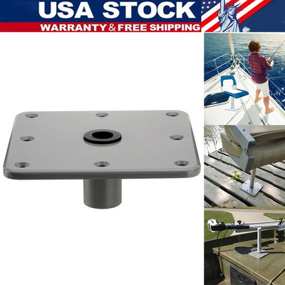 #ad 1 Pack Aluminum Boat Seat Base 7quot; x 7quot; Boat Seat Pedestal 3 4quot; Pin Post Socket $28.99