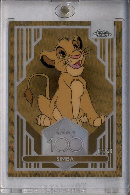 2023 Topps Chrome UK Disney 100 Years of Wonder Gold Wave Refractors Simba /50