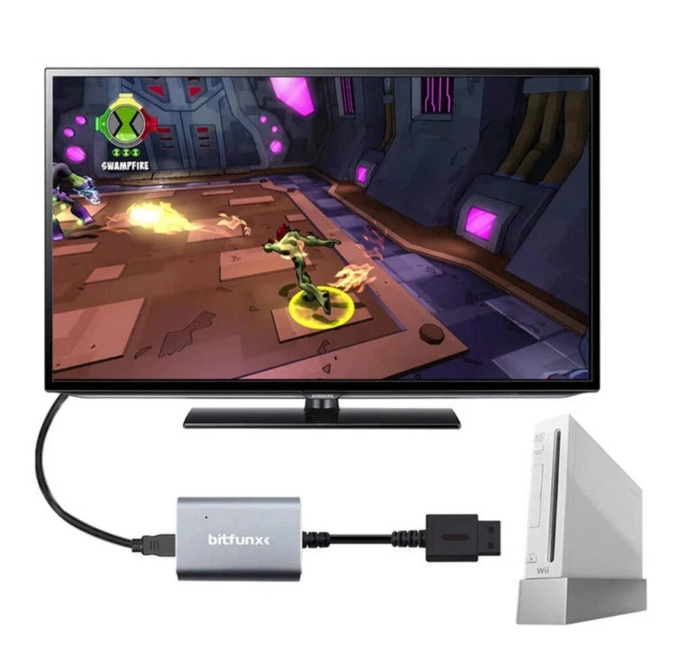 Bitfunx HDMI Adapter for Nintendo Wii NTSC PAL Game Console 480i, 480p PAL 576i - Image 4 of 4