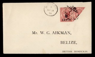 DR WHO 1891 HONDURAS BRITÁNICAS EMBALAJE ORIGINAL BISECTA BELICE R69505