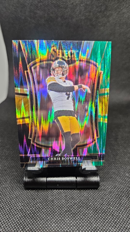 2025 Panini Select #151 Chris Boswell Black and Green Prizm Shock