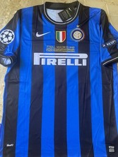 Maglia Inter finale Champions 2010 Materazzi 23 Tg. M con patch e ricamo finale