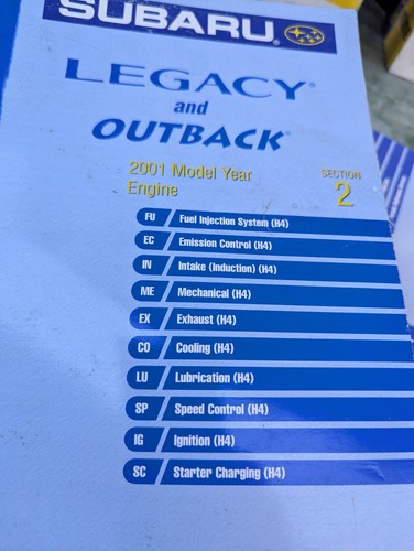 2001 Subaru Legacy & Outback Service Manual Set Volumes 1-9 FACTORY OEM + 6 Cyln - Bild 13 von 14