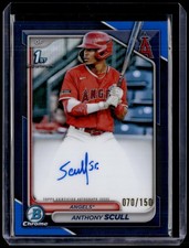 2024 Bowman Anthony Scull Chrome Prospect Autographs Blue Refractors /150