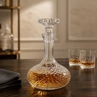 Rare Find Waterford Crystal Lismore Vintage Ships Decanter, 4-Notch Base, 10.25”