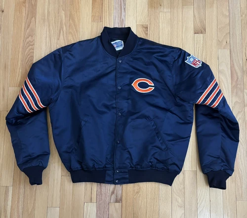 Vintage Chicago Bears Starter Bomber Satin Jacket Coat NFL Men’s Size XXL - Picture 3 of 8