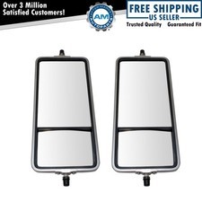 16 X 7 Stainless Steel West Coast Convex Mirror Pair Bubble Back For Hd Truck