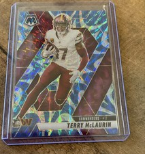 2025 Panini Mosaic - Terry McLaurin #182 Reactive Blue Mosaic Prizm