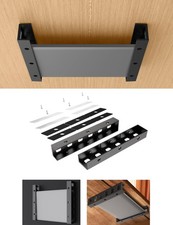 Black Under Desk Laptop Holder, Rack, 40mm/1.57 Thick, Macbooks, Routers, Shelf